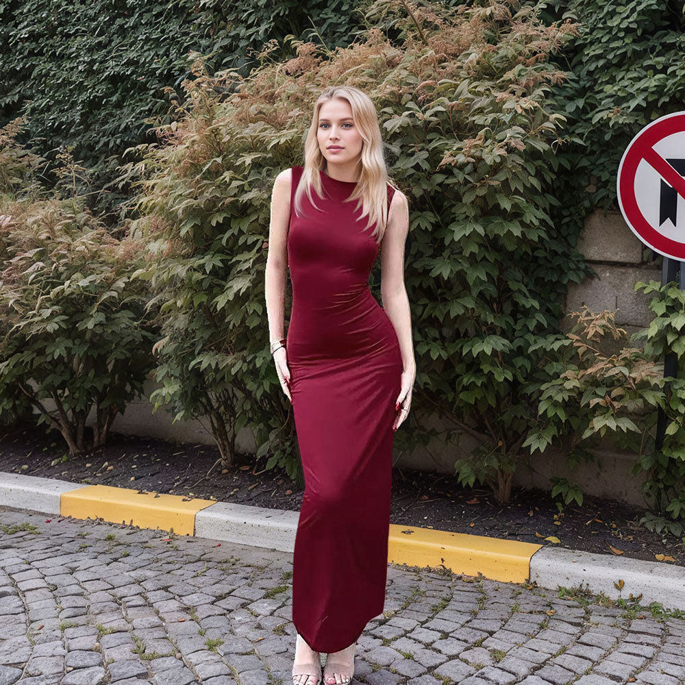 Summer Womens Bodycon Dress Sexy Backless Hollow Design Waist Cinching Trendy Evening Wear Wholesale Available