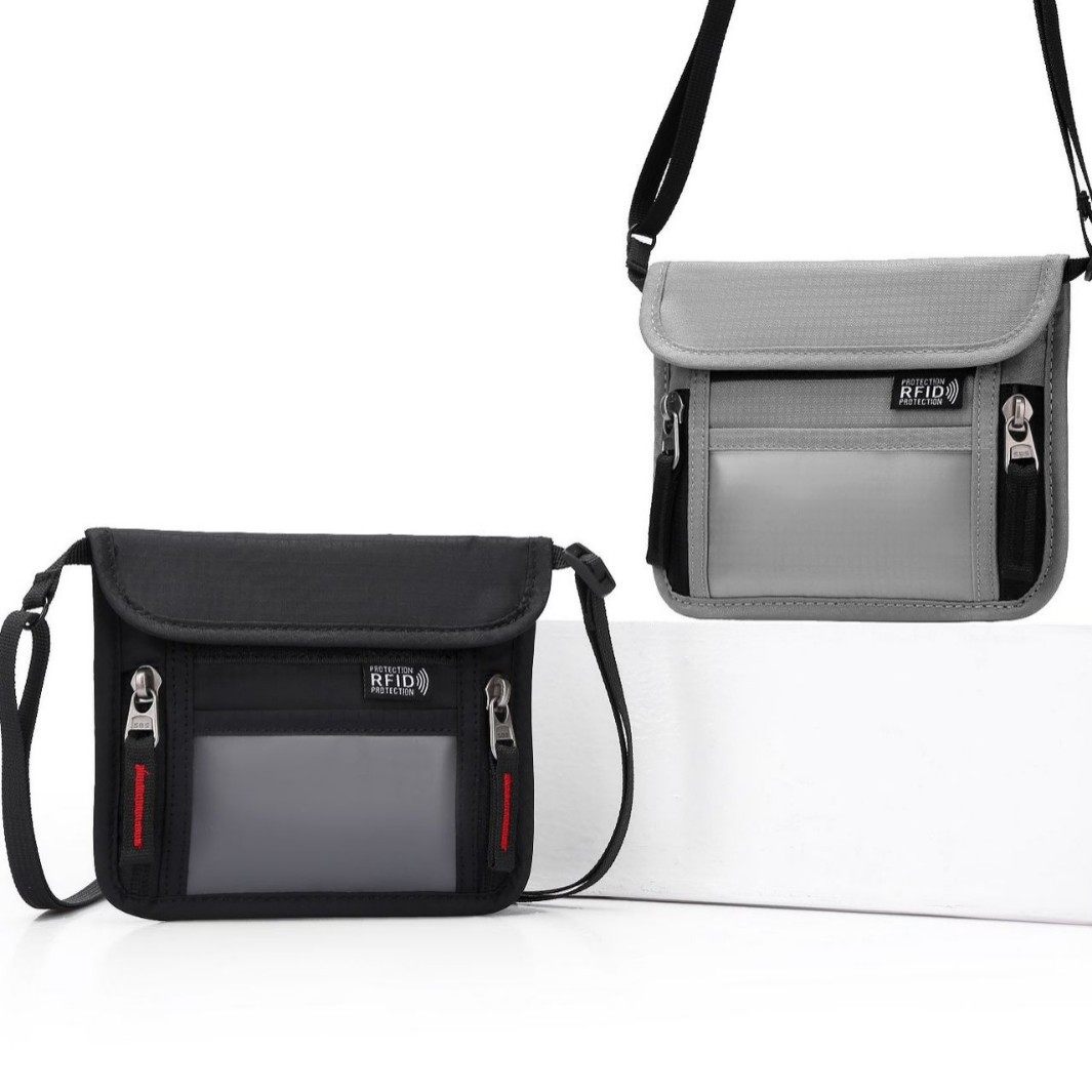 Amazon close-fitting anti-theft brush ID bag Pasher bag Travel Hanging Bag Small Card Bag Multi-functional Hanging Bag logo