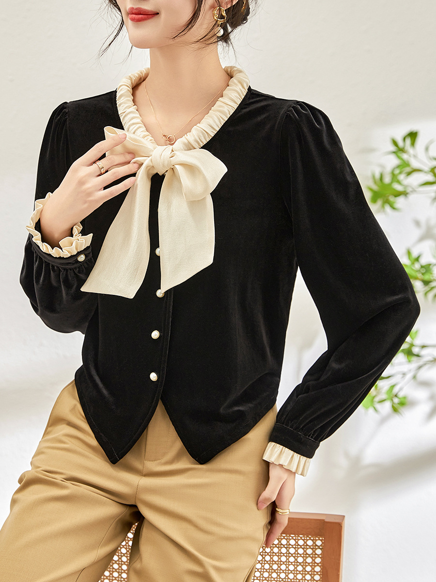 (Mới) Mã L2590 Giá 1380K: Áo Sơ Mi Nữ Shtdpi Thắt Nơ Bướm Dáng Dộng Hàng Mùa Xuân Thu Đông Phục Cổ Cổ Điển Thời Trang Nữ Chất Liệu G04 Sản Phẩm Mới, (Miễn Phí Vận Chuyển Toàn Quốc).