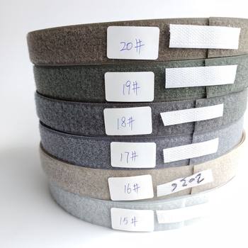 Gray and White Clothing Velcro Paste Wholesale 6 Points 1inch Hook Surface 3cm 2inch Medium Gray Brown Self-Adhesive