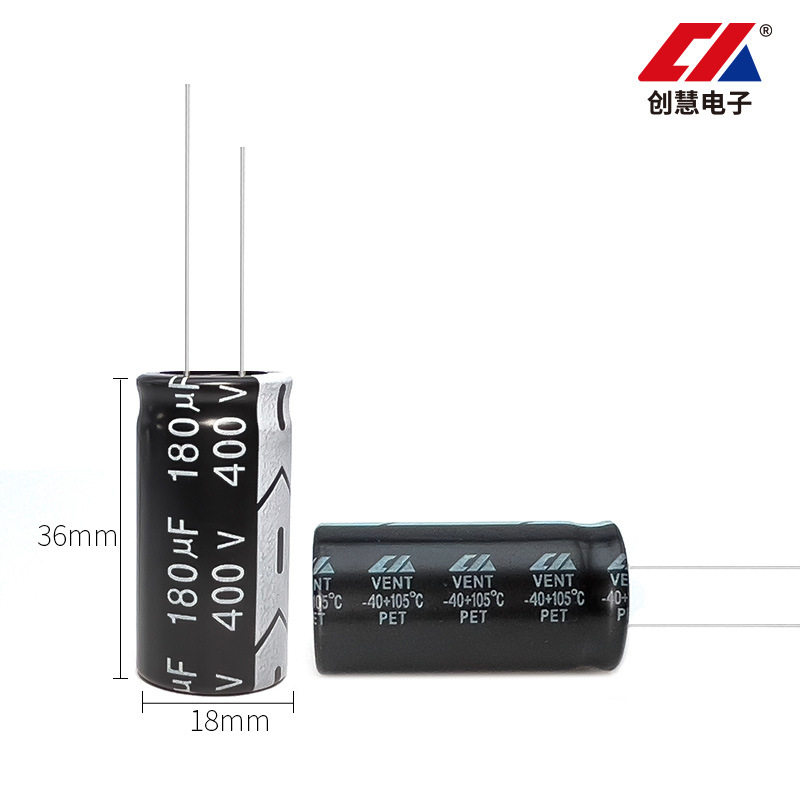 Chuanghui Direct Plug Aluminum Electrolytic Capacitor Cd110 Series 400V180Uf Electrolytic Capacitor Long Life High Speed Air Duct