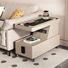 Movable Coffee Table for Small Apartments, Modern Minimalist Side Cabinet, Light Luxury Living Room, Italian Minimalist Sofa Side Table Trolley