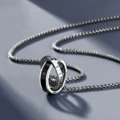 Black and white necklace 60cm