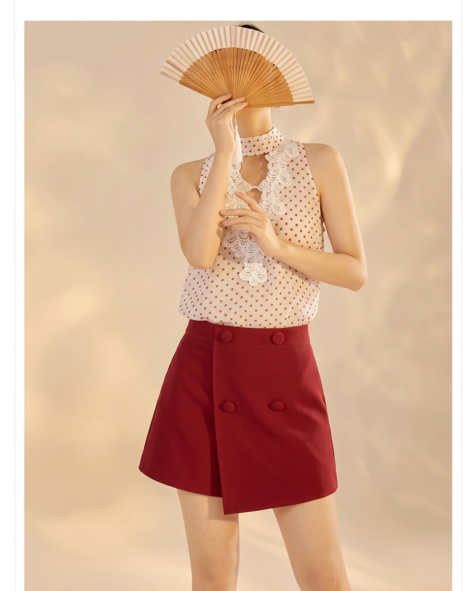 Bộ áo ba lỗ in họa tiết hoa phối chân váy hoặc quần short dáng dài thanh lịch — Áo ba lỗ, Quần short, Chân váy, Bộ đồ [áo ba lỗ + quần short]
