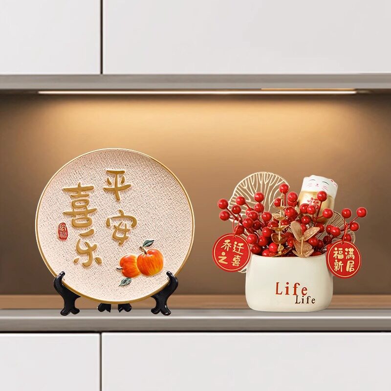 新中式高档酒柜装饰品餐边柜摆件客厅创意家居饰品室内软装装饰