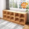 Low Bookcase Floor-Standing Bookshelf Home Living Room Storage Rack Small Storage Cabinet Storage Cabinet Multi-Layer Student Grid Cabinet