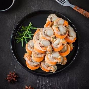 Long Island Scallops Seasonal Small Scallop Meat with Yellow Fresh Frozen Ice-Free Scallops in Sauce 500g Sf