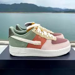 Pure Original Air Force Af1 Sneakers Color Matching Thick Sole Heightening Skateboard Shoes Retro Couple Sports Shoes Daily Casual Trendy Shoes