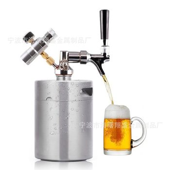 304 Stainless Steel Keg Beer Barrel Mini Barrel Wine Set Craft Beer Two-Shot Barrel Bar Counter Container