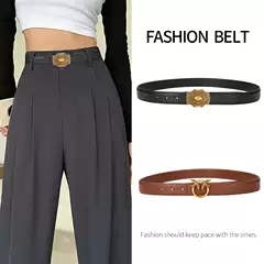 New Women's Real Cowhide Bird Buckle All-match Simple Belt Women's Swallow Decoration Retro Belt Women's in stock Direct Supply