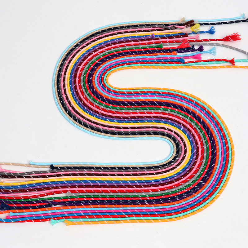 Colorful Spotted Rope 5mm Polyester Hand-Woven Round Rope DIY Sweatshirt Waist Rope Bag Shoe Material Accessories Rope