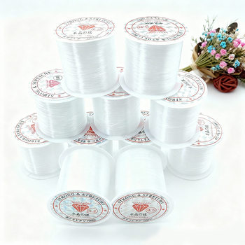 DIY Jewelry Bracelet Necklace Beaded Transparent Thread Non-Elastic Thread White Elastic Thread Transparent White Thread Wholesale