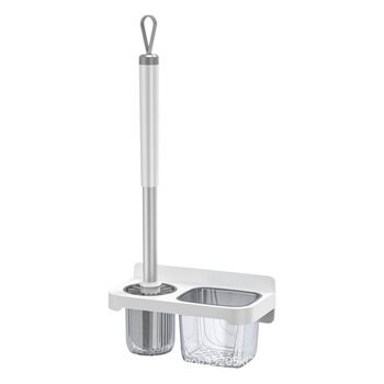 Toilet brush toilet brush no dead angle punch-free wall-mounted toilet brush long handle household toilet cleaning