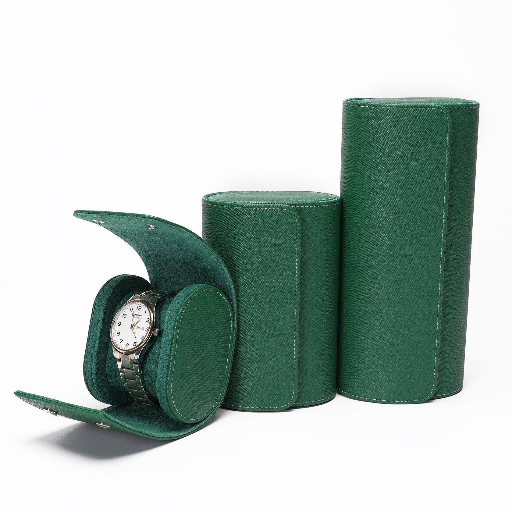 Spot Genuine Leather Texture Cross Pattern Pu Leather Watch Packaging Box 1 2 3 Watch Watch Watch Storage Box