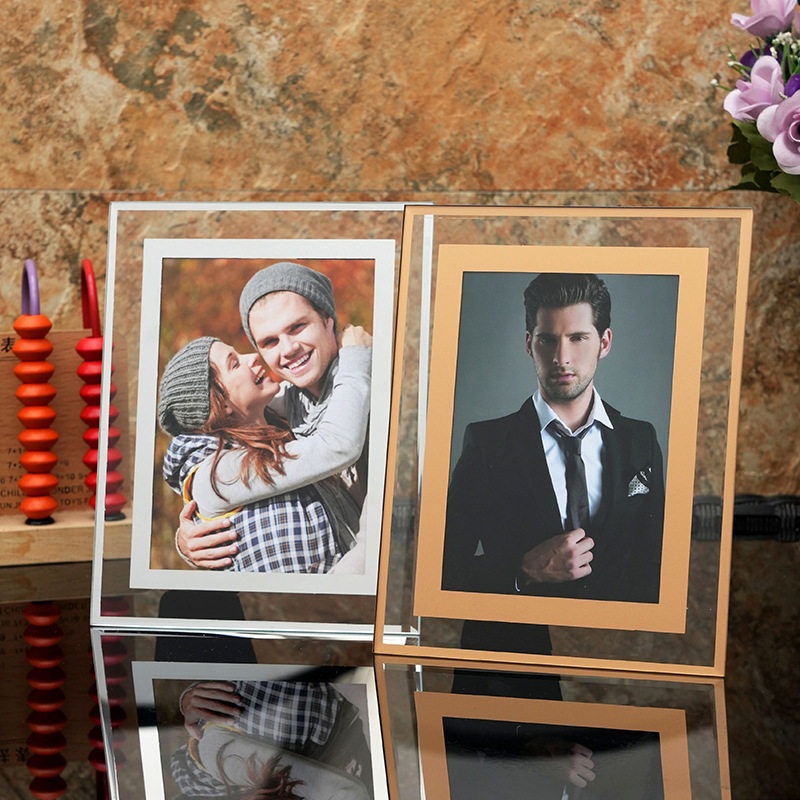 Transparent Glass Photo Frame 7 Inch 5 Inch 6 Inch 8inch 10inch A4 Crystal Display Frame Certificate Frame Children's Ornament Picture Frame