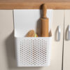Wall-Mounted Storage Box Kitchen Cabinet Door Inner Shelf Hook Cling Film Cabinet Door Hanging Basket Organizer Storage Rack
