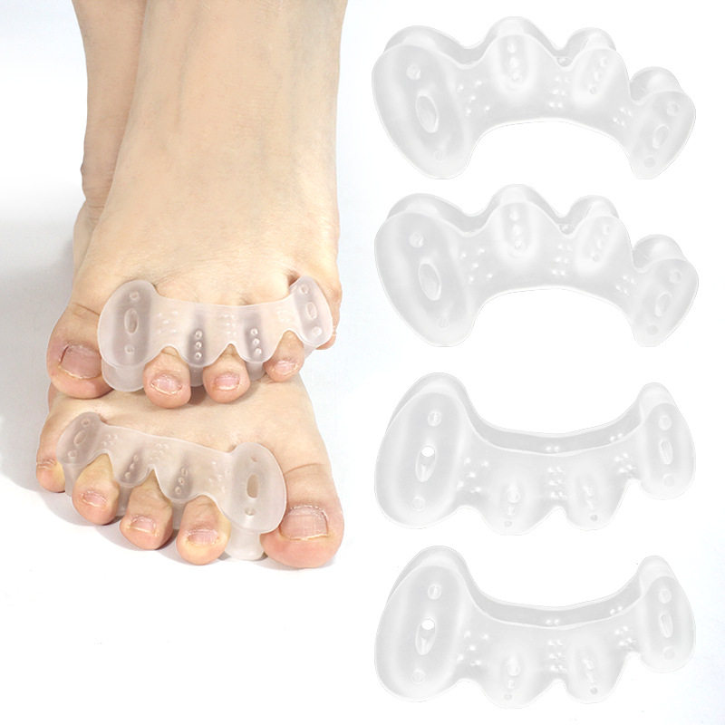 Three-Hole Toe Separator Silicone Toe Separator Big Foot Bone Hallux Valgus Overlapping Toe Separator Large and Small Toe Separation