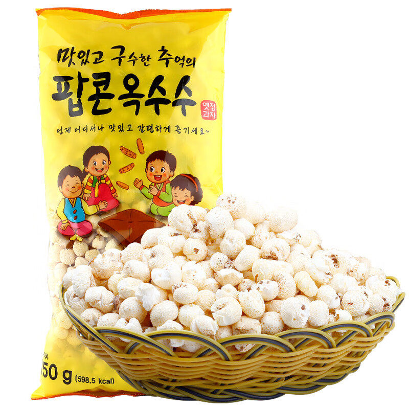 Korean Imported Food Yiqing Popcorn Internet Celebrity Puffed Snacks Wholesale Convenience Store Purchase 190g