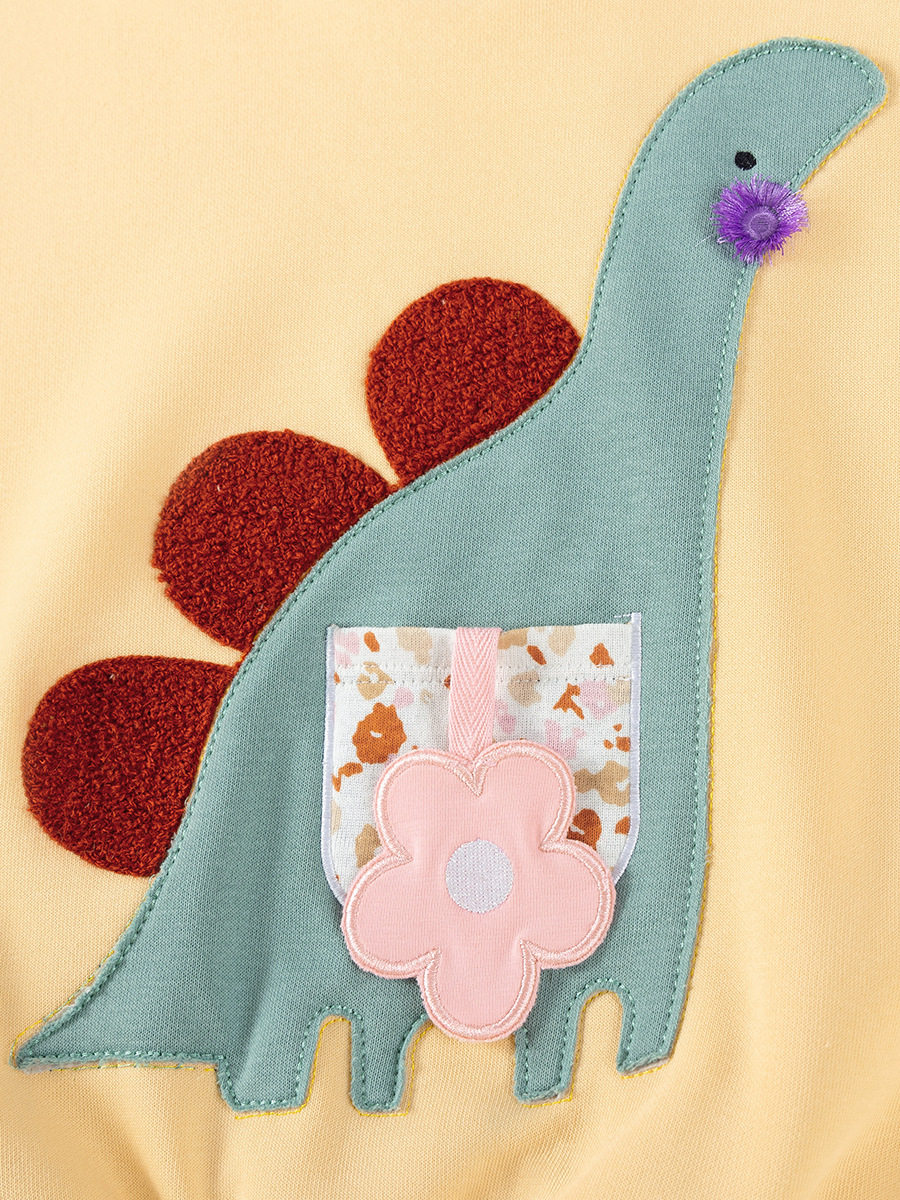 Source Factory Kids' Clothing, Autumn Fleece-lined Girls' Set, [Style] Cartoon Kids' Set