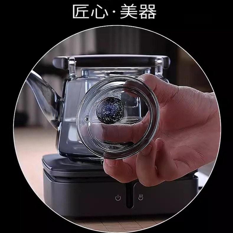 Glass Tea Boiling Kettle Thickened Heat Resistant Tea Making Single Pot Electric Ceramic Stove Special Tea Making and Health Care Scented Tea Steaming Teapot
