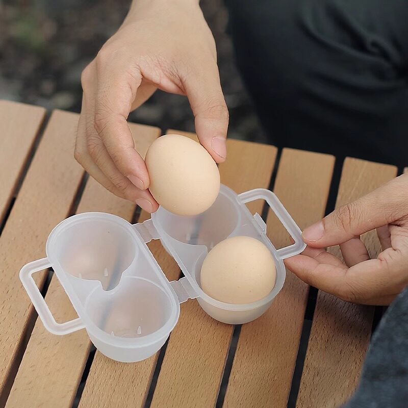 Outdoor portable egg box anti-drop egg storage box shockproof travel camping shatterproof egg tray household plastic box