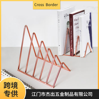Factory in stock cross-border ins style desktop storage rack magazine creative small bookshelf triangular storage book stand