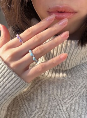 甜美滴釉小爱心女戒指简约个性时尚饰品百搭日常送闺蜜生日礼物