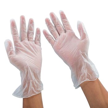 Disposable PVC gloves food grade catering experiment plastic film beauty salon transparent gloves factory wholesale