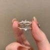 Butterfly Zircon Open Ring Women's 2024 New Explosive Cold Style Finger Ring Light Luxury Niche Design Sense Ring