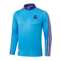 B2514# 2526 half real madrid light blue retro version
