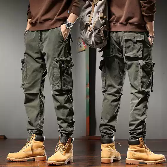 Spring and Autumn Cross-border American Tooling Pants Men's Straight Functional Outdoor Tactical Casual Pants Men's Leg-length Pants Men's