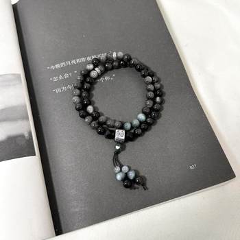 Obsidian Personalized Bracelet for Female Students Original Sandalwood Buddha Beads Student Passion Sandalwood Bracelet Couple Ethnic Style Male