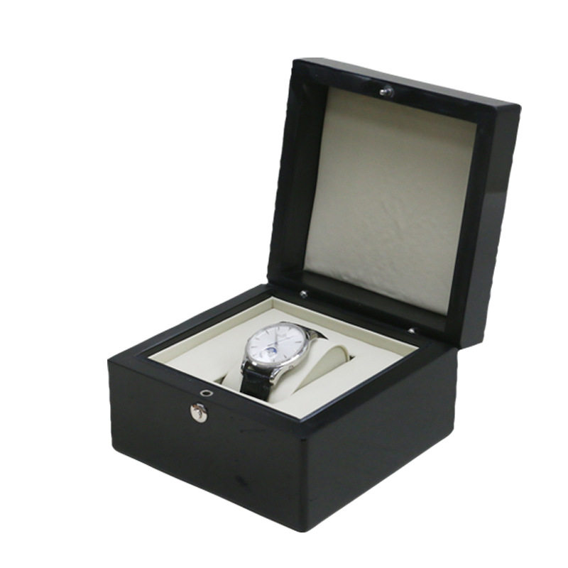 Foreign Trade Explosions High-end Watch Packaging Box Flip Jewelry Storage Box Bronzing Printing Wooden Gift Box