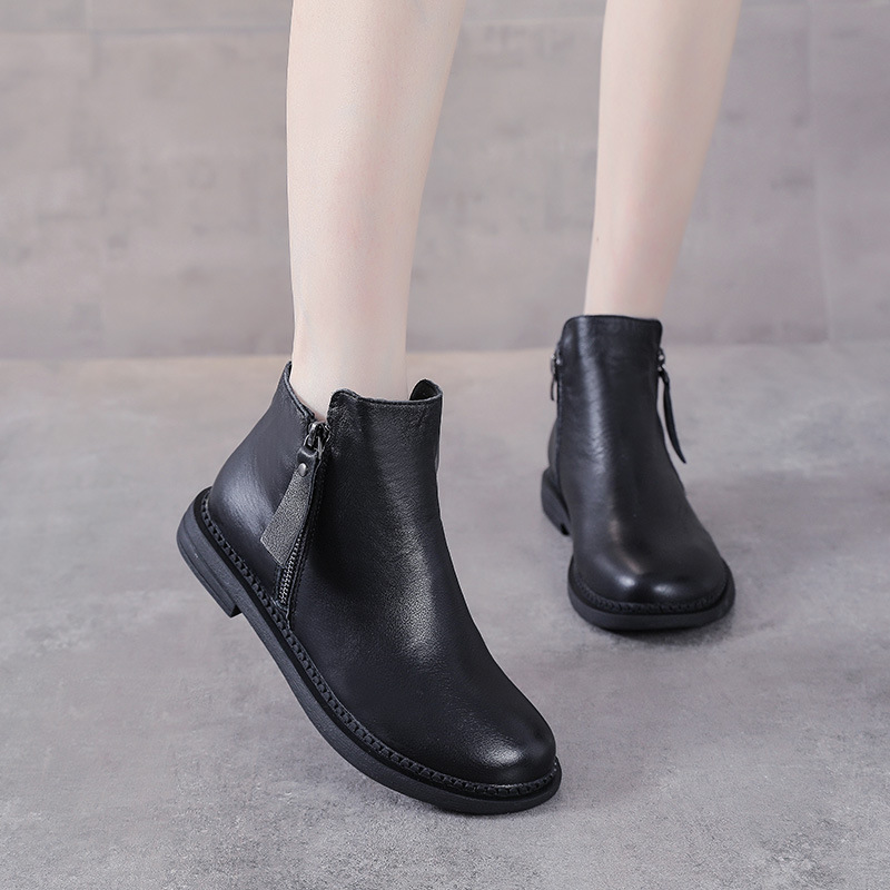 (Mới) Mã A3186 Giá 1350K: Boot Cổ Thấp Nữ Wetdoe Hàng Mùa Xuân Thu Đông Đế Cao Giày Dép Nữ Chất Liệu Da Bò G04 Sản Phẩm Mới, (Miễn Phí Vận Chuyển Toàn Quốc).
