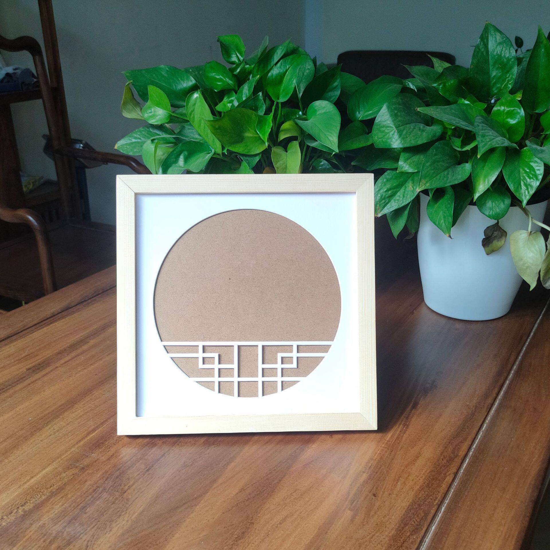 Framed New Chinese-Style Hollow Creative Cardboard Photo Frame Paper Frame Lined Picture Frame Colorful Cardboard Mirror Frame