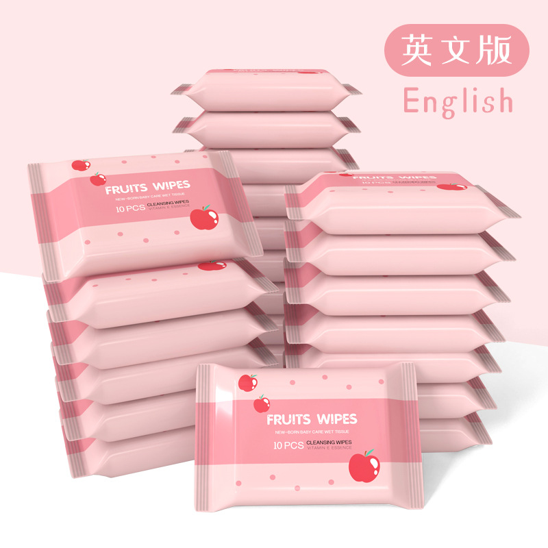10 pieces of wet wipes for infants and young children 10片装湿巾婴幼儿手口清洁便携湿纸巾抽取式十片一次性湿巾母婴用 ผ้าเช็ดทำความสะอาดเปียก 10 ชิ้น สำหรับทารกและเด็กเล็ก