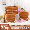 Pp Rattan Hand Basket Pearl Handle Bag Wedding Decoration Flower Basket Woven Gift Box Decorative Basket Storage Basket