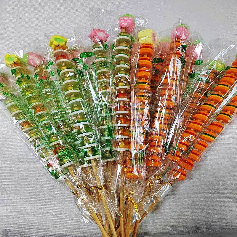 Internet-Famous Skewered Qq Candy, Marshmallows, Gummy Candies, Lollipops, Candied Fruit Skewers, Fruit Juice Gummies, Various Types