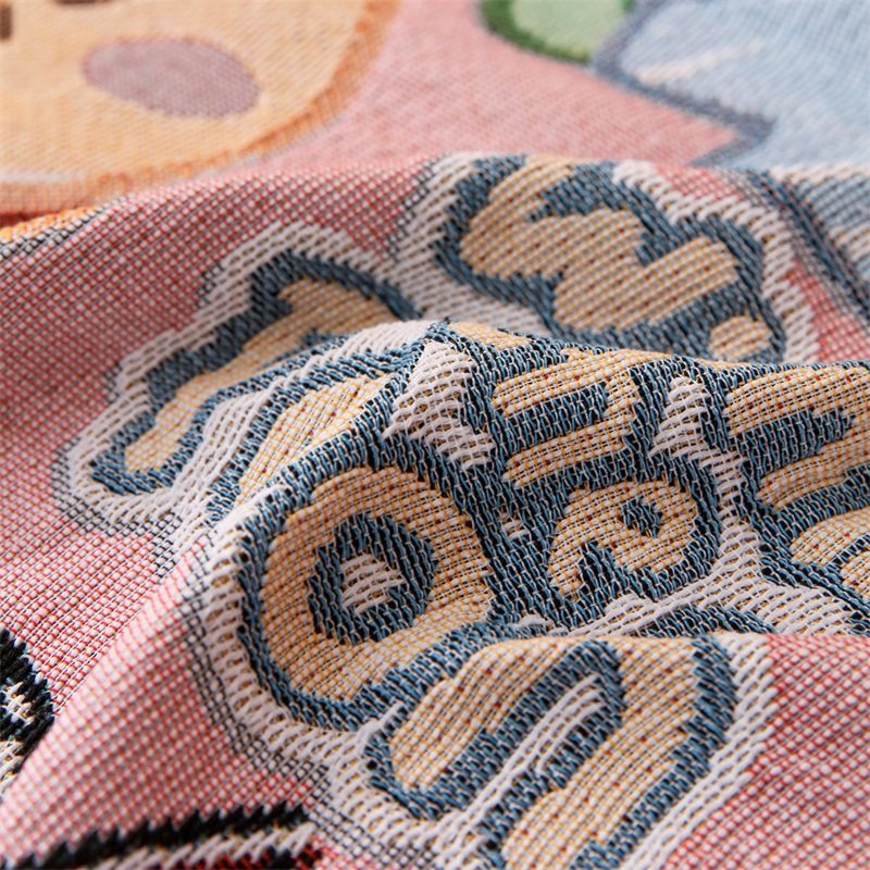Cross-border Internet Famous Ins Style Double-sided Sofa Towel Multi-purpose Blanket Blanket Pink Pooh Sofa Cover Cushion