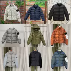 ST cross-border cotton jacket collection features a classic compass badge on the left arm, zipper closure, and American urban functional casual style