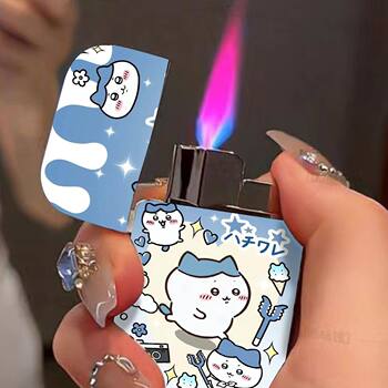 Lighter Cartoon Cute Windproof Inflatable Friend Gift Chiikawa Ikauzaki Xiaoba