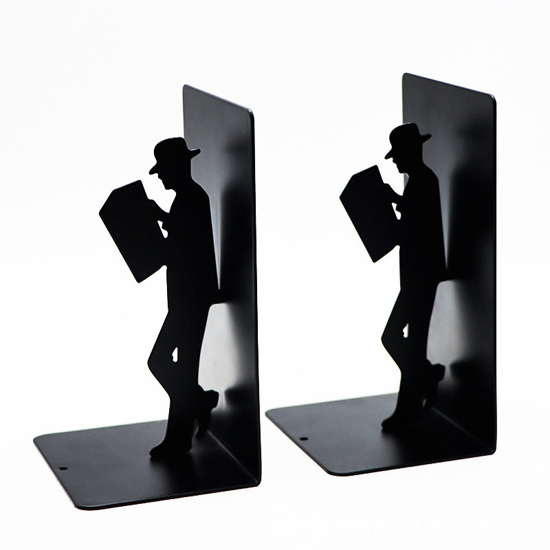 New Style Bookends, European-Style Large Bookends, Iron Art Book Support Stand, Desktop Simple Stationery