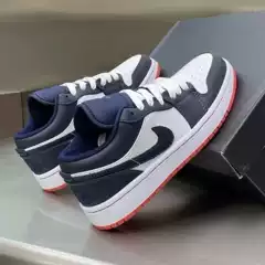 New Ajlow Black and Purple Toe Casual Sneakers, Ash Black and White Joe 1 Low-Top Shoes for Men and Women Couples