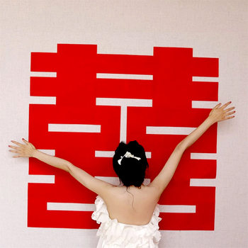 Oversized wedding stickers wedding bedroom door stickers wedding decoration wedding room layout suit wholesale