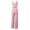 European and American Fashion Knitted suit Cross-border New Sexy Sling Short Top Casual Pants suit Two-piece Set