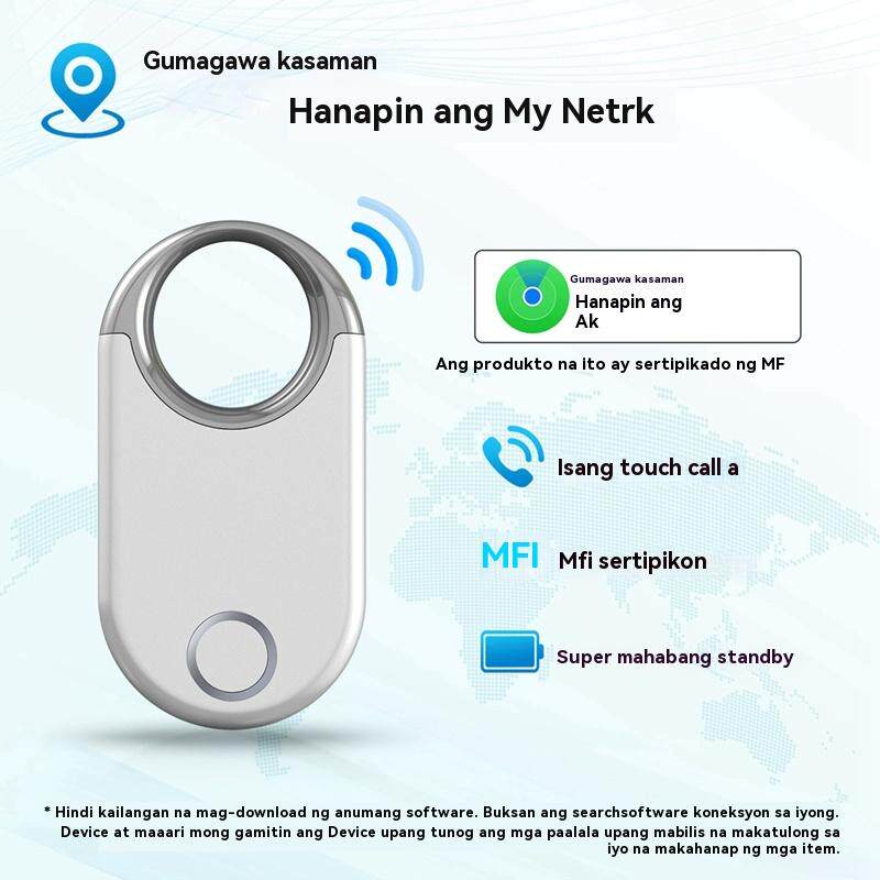 ตัวติดตามระบุตำแหน่ง เหมาะสำหรับอุปกรณ์ป้องกันการสูญหาย Airtag ตัวติดตามสัตว์เลี้ยงแบบสองระบบ อุปกรณ์ระบุตำแหน่งระยะไกลผ่านบลูทูธ ป้องกันการสูญหาย