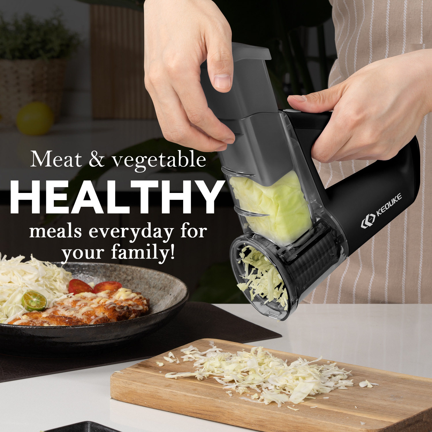 Maixiansheng Electric Handheld Light Food Cooking Machine for Cutting Vegetables Household Multi-Functional Roller Shredder Slicer