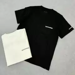 [Dujia Ready-Made Correct Version] Ch Crowe Classic Scroll Printed Men's and Women's Short-Sleeved T-Shirts