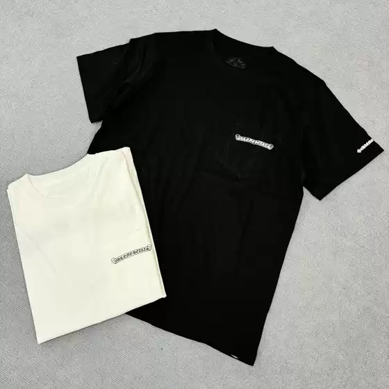 [Dujia Ready-Made Correct Version] Ch Crowe Classic Scroll Printed Men's and Women's Short-Sleeved T-Shirts