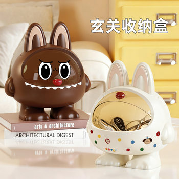 Creative Desktop Dopamine Storage Box with Lid, Cute Style Hair Accessories, Multifunctional Mini Entryway Box